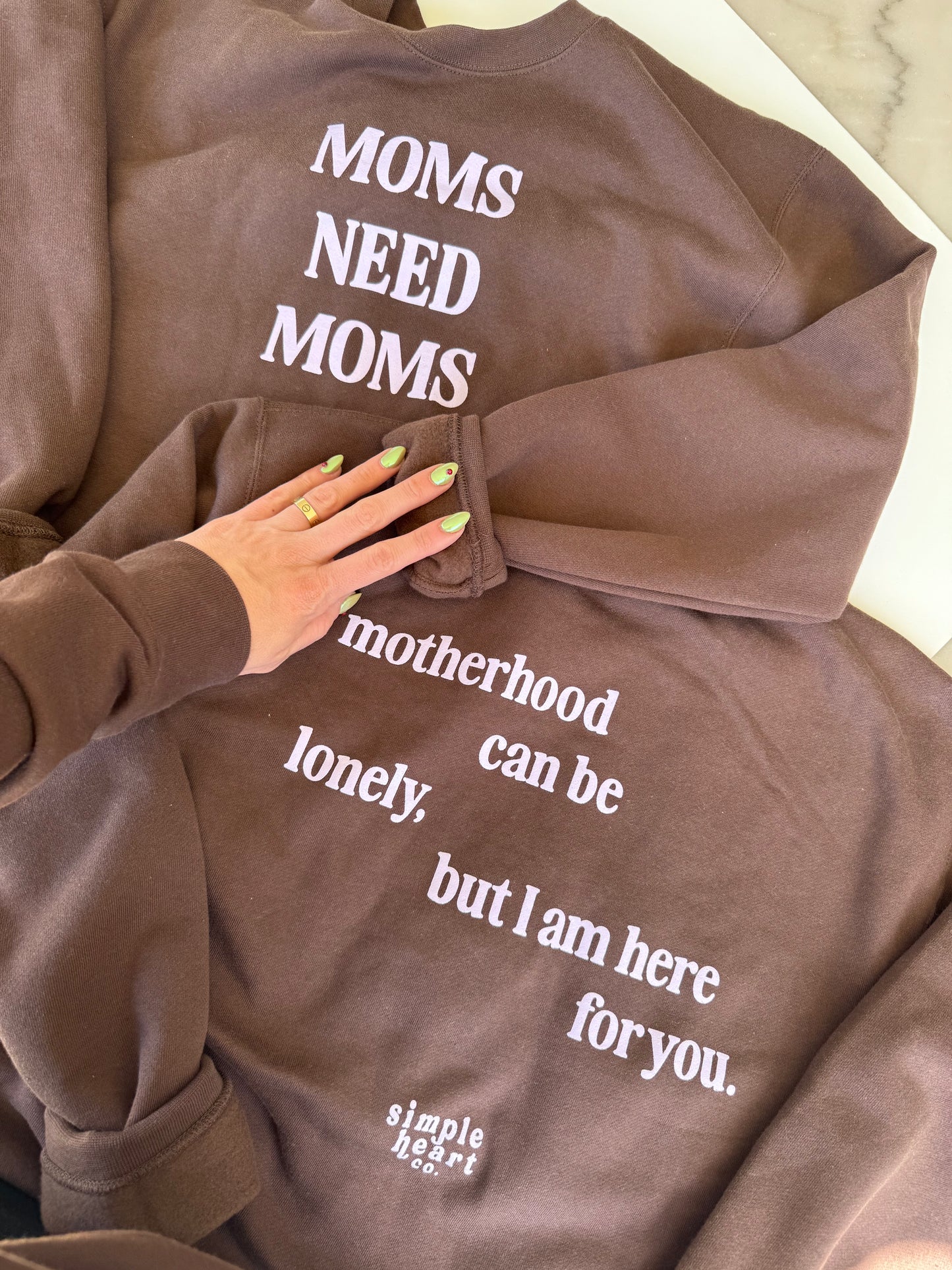 Moms Need Moms Crewneck – Cozy Cotton/Poly Sweatshirt for Moms