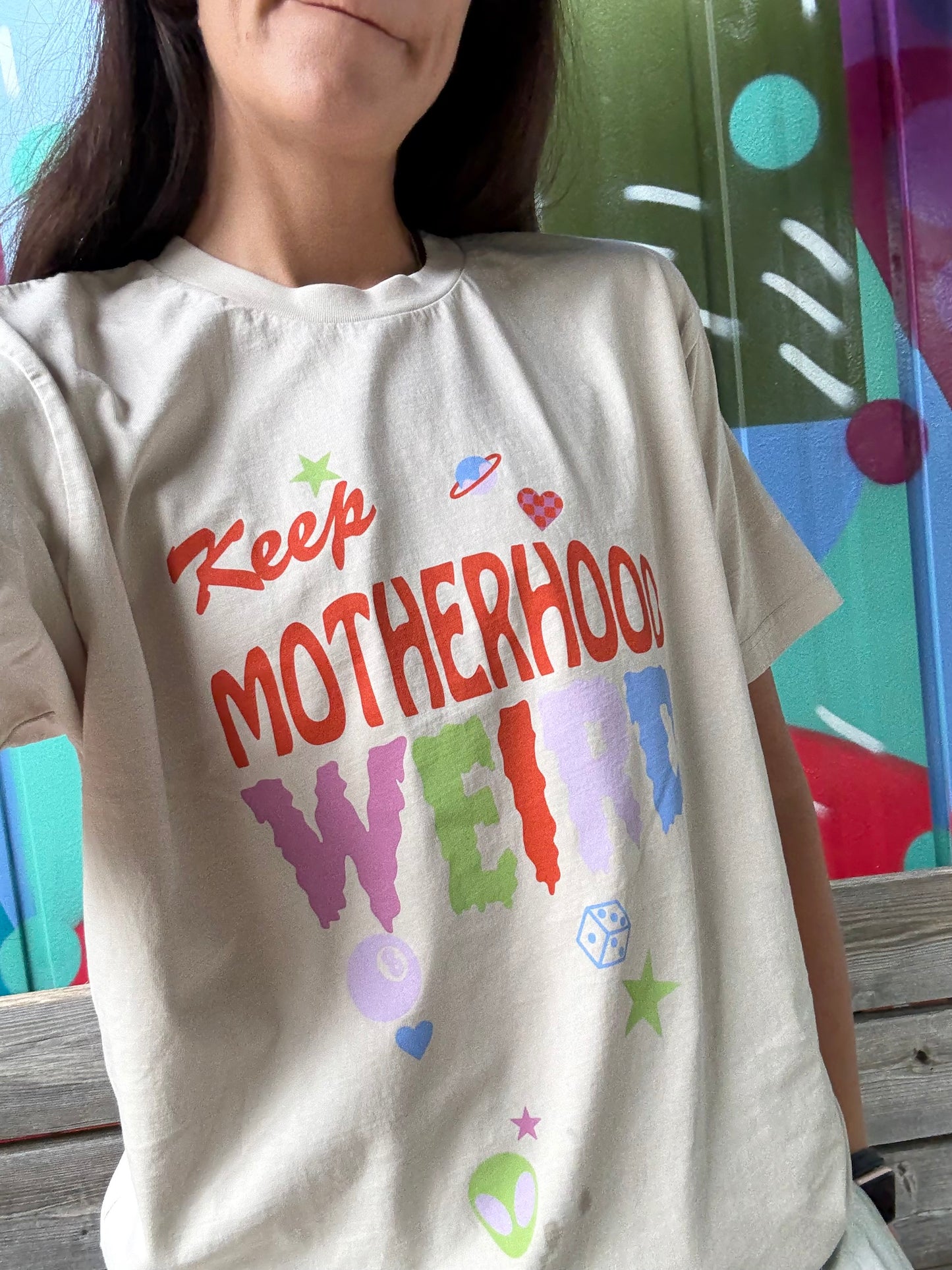 Keep Motherhood Weird Tee – Retreat 2025 Edition