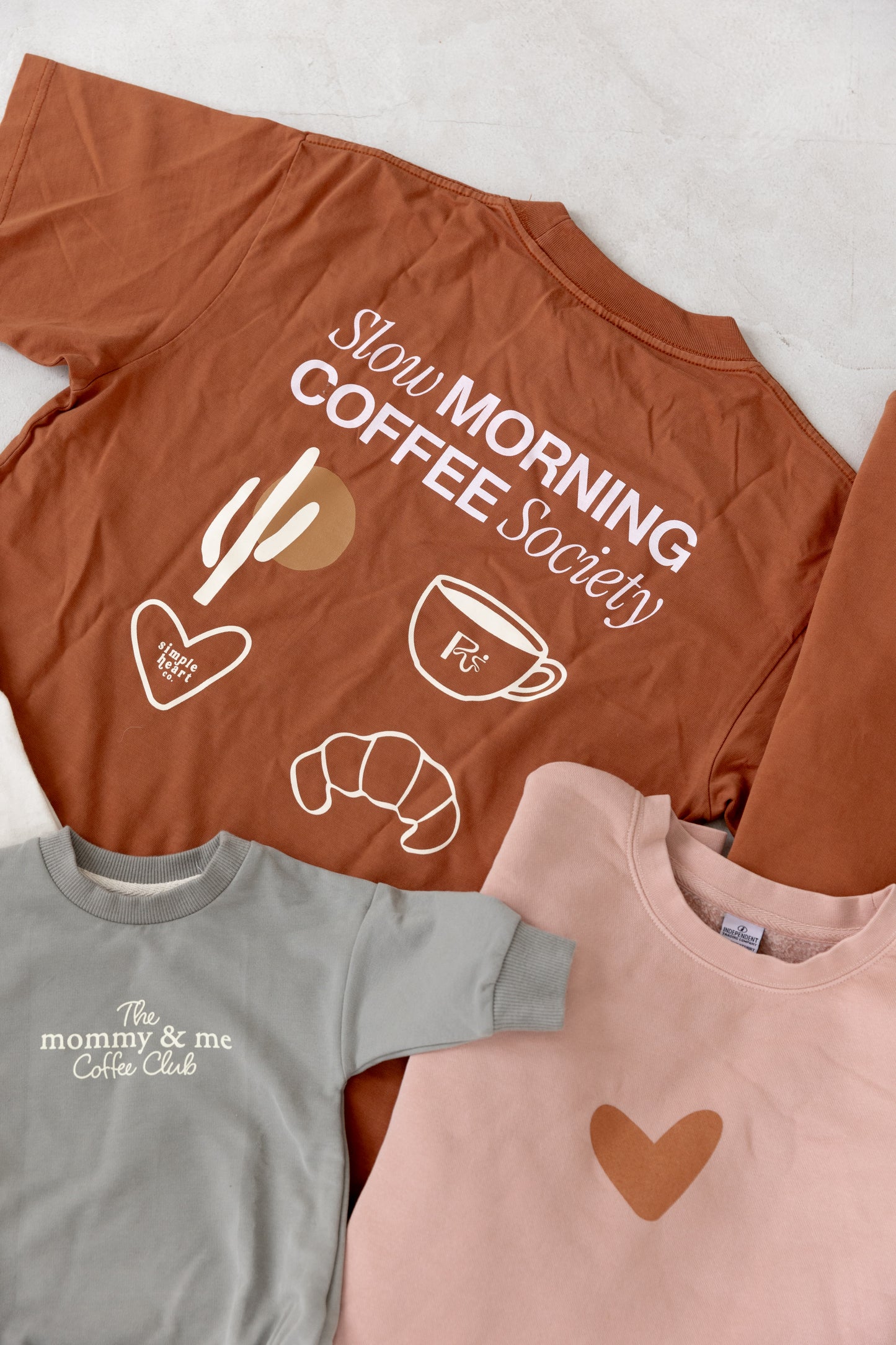 Slow Morning Coffee Society Oversized Tee | Roadrunner Coffee x Simple Heart Co Vintage Washed Graphic T-Shirt