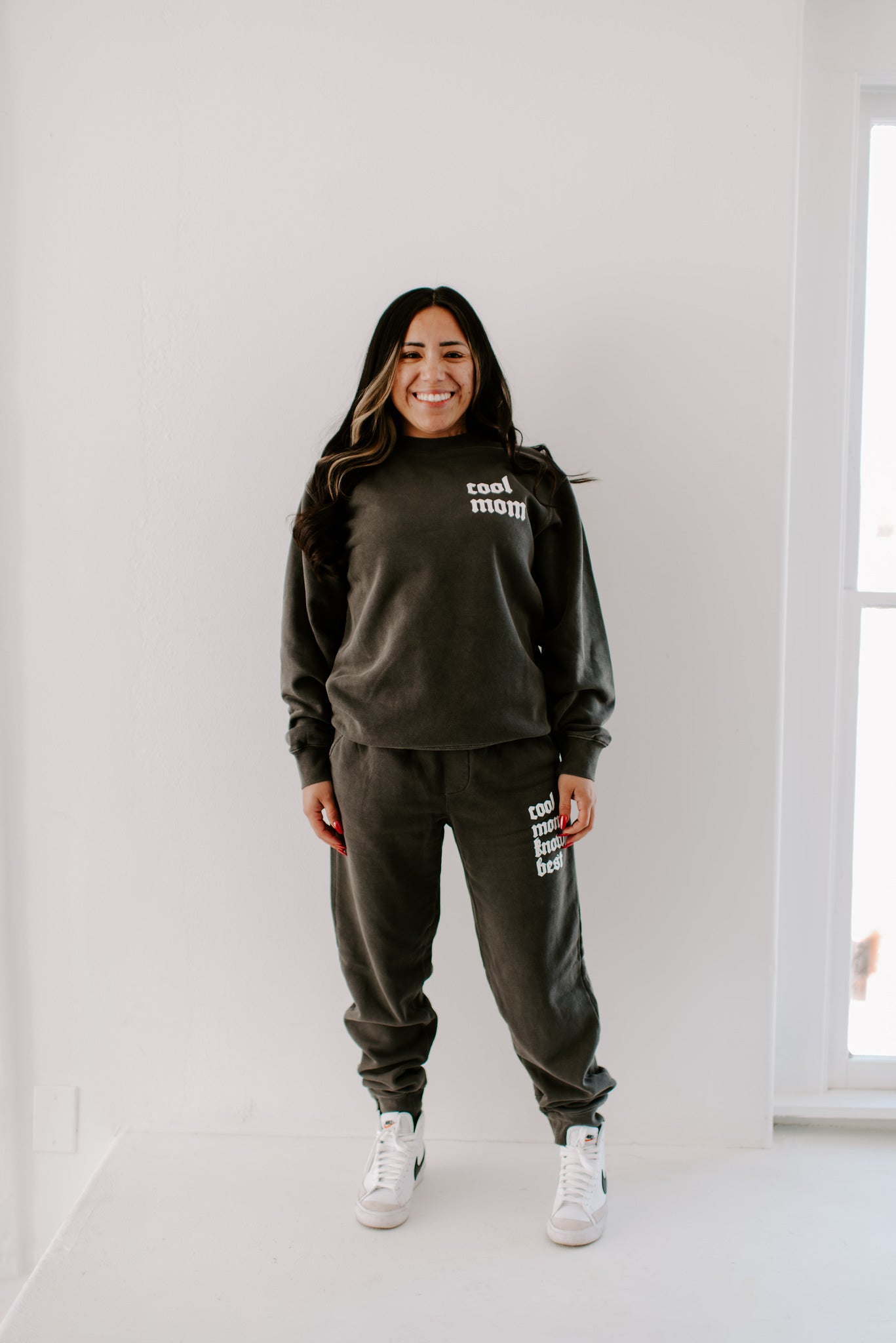Cool mom gray crewneck sweatshirt