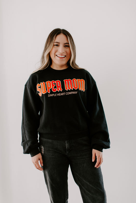 Black Super Mom Crewneck