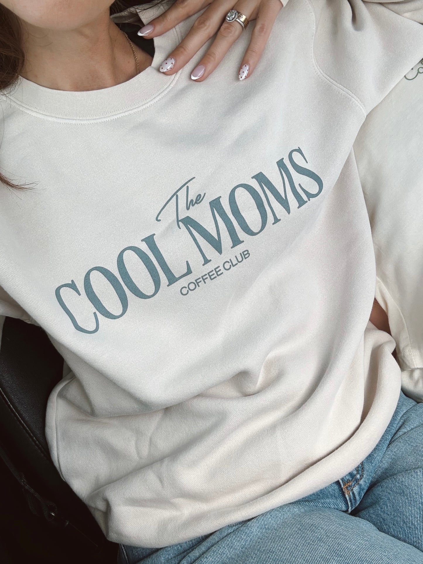 The Cool Moms Coffee Club Crewneck Sweatshirt | Road Runner Coffee x Simple Heart Co Cozy Mom Pullover