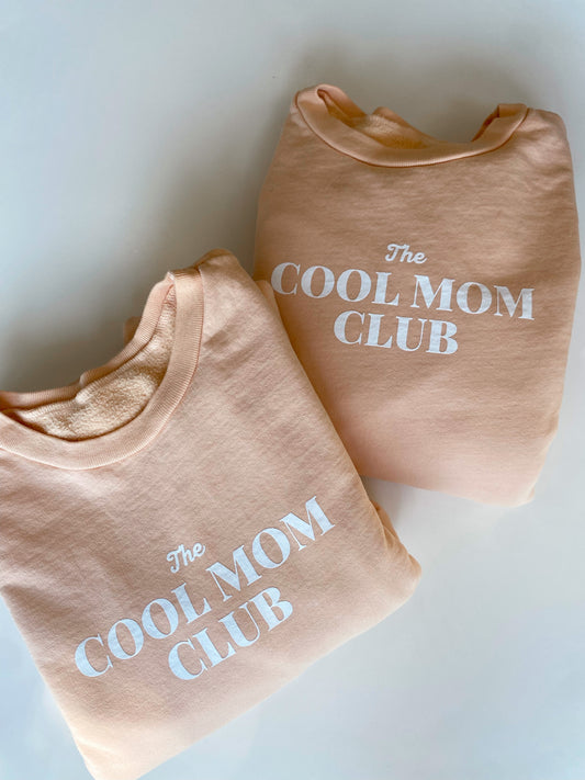 Peach Cool Mom Club Crewneck