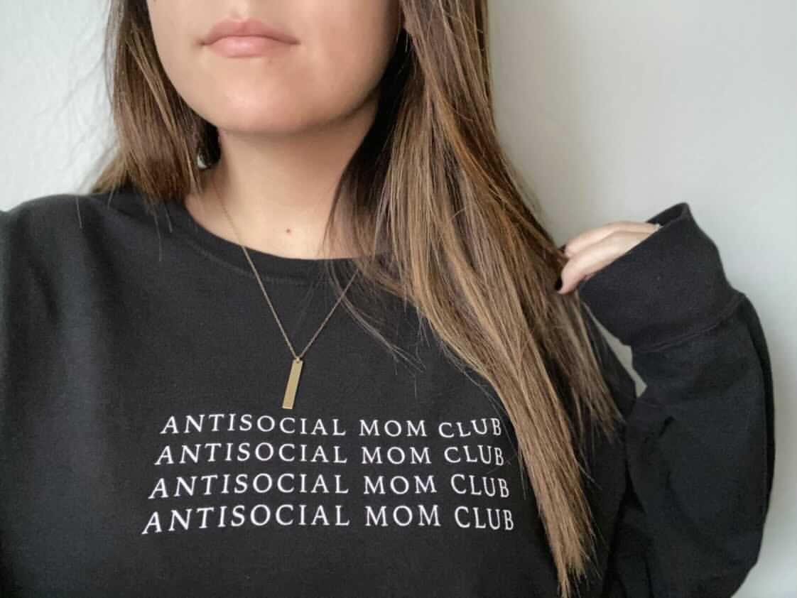 antisocial mom club long sleeved tee - simple heart co
