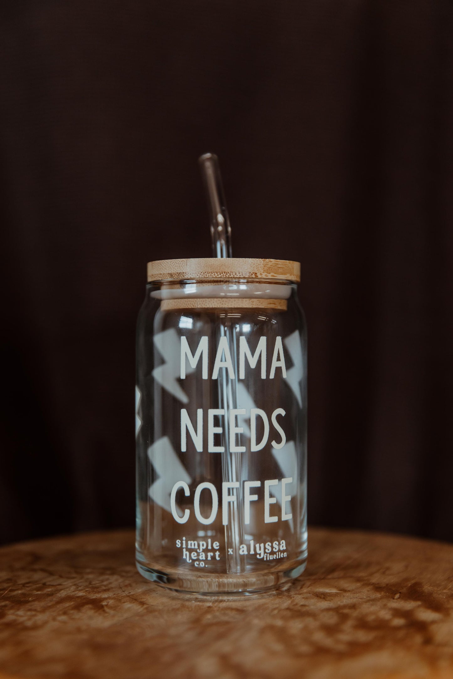SHC x Alyssa Fluellen MAMA NEEDS COFFEE glass cup