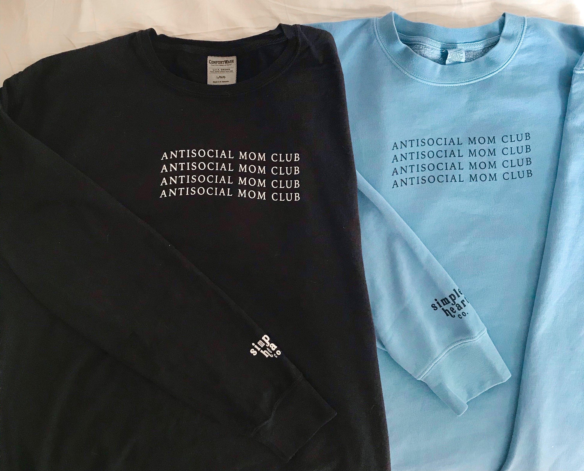 antisocial mom club long sleeved tee - simple heart co